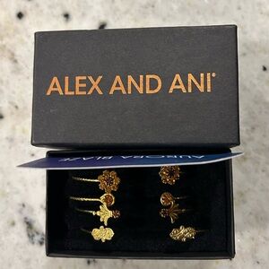 Alex and Ani Gold Cuff Bracelet Set